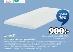 JYSK WELLPUR GULEN GT65 bäddmadrass, SEK 900 erbjuda