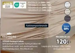JYSK VIVIAN formsytt lakan, SEK 120 erbjuda
