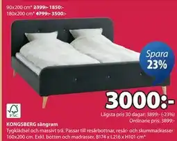 JYSK KONGSBERG sängram, SEK 3000 erbjuda