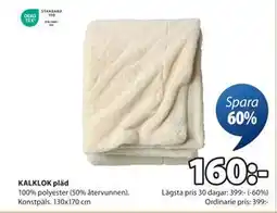 JYSK KALKLOK pläd, SEK 160 erbjuda