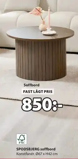 JYSK SPODSBJERG soffbord, SEK 850 erbjuda