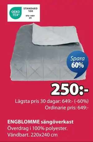 JYSK ENGBLOMME sängöverkast, SEK 250 erbjuda