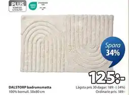 JYSK DALSTORP badrumsmatta, SEK 125 erbjuda