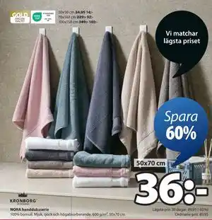 JYSK NORA handduksserie, SEK 36 erbjuda