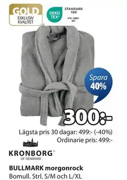 JYSK BULLMARK morgonrock, SEK 300 erbjuda