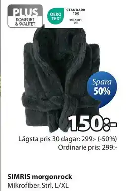 JYSK SIMRIS morgonrock, SEK 150 erbjuda