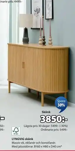 JYSK LYNGVIG skänk, SEK 3850 erbjuda
