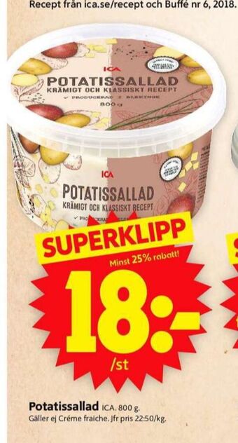 ICA Supermarket ICA Potatissallad erbjuda