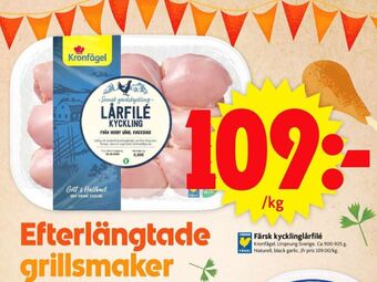 ICA Supermarket Kronfågel Kycklinglårfile erbjuda