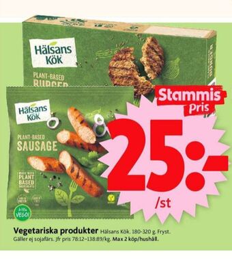 ICA Supermarket Hälsans Kök Vegetarmat erbjuda