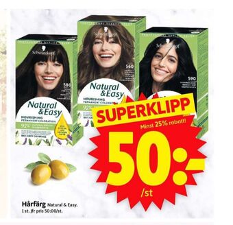 ICA Supermarket Natural & Easy Hårfärg erbjuda
