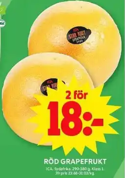 ICA Maxi RÖD GRAPEFRUKT erbjuda