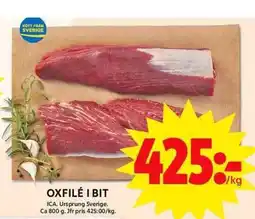 ICA Maxi OXFILÉ I BIT erbjuda