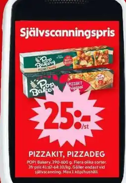 ICA Maxi PIZZAKIT, PIZZADEG erbjuda