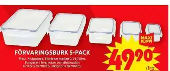 ICA Maxi FÖRVARINGSBURK 5-PACK erbjuda
