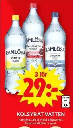 ICA Maxi KOLSYRAT VATTEN erbjuda