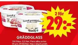 ICA Maxi GRÄDDGLASS erbjuda