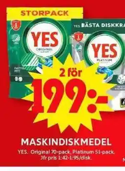 ICA Maxi MASKINDISKMEDEL erbjuda