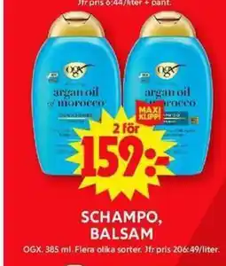 ICA Maxi SCHAMPO, BALSAM erbjuda