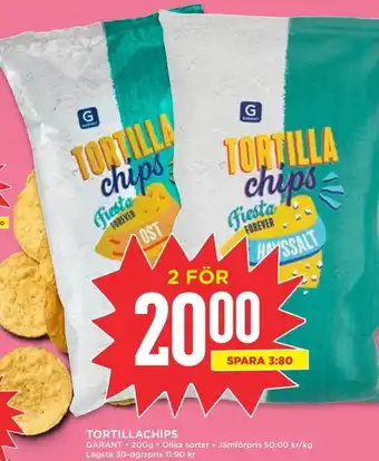 Willys TORTILLACHIPS erbjuda