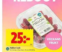 ICA Kvantum Hallon i ask erbjuda