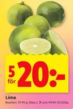 ICA Kvantum Lime erbjuda