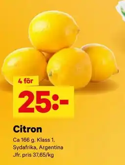 City Gross Citron, SEK 25 erbjuda