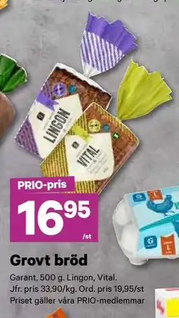 City Gross Grovt bröd, Pris i appen erbjuda