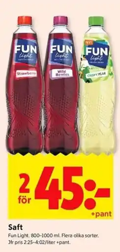 ICA Kvantum Saft erbjuda