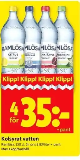 ICA Kvantum Kolsyrat vatten erbjuda