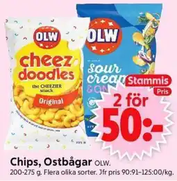 ICA Supermarket Chips, Ostbågar OLW. erbjuda
