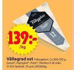 ICA Supermarket Vällagrad ost Falbygdens erbjuda