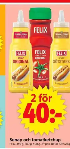 ICA Supermarket Senap och tomatketchup erbjuda