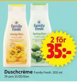 ICA Supermarket Duschcrème Family Fresh. 500 ml. erbjuda