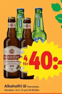 ICA Nära Alkoholfri öl Mariestads, erbjuda