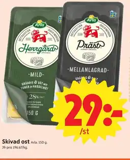 ICA Nära Skivad ost Arla. erbjuda