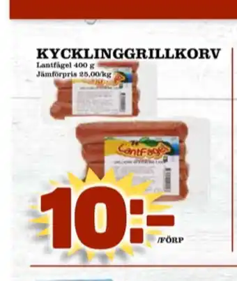 Matdax Lantfågel Kycklingkorv erbjuda