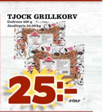 Matdax Gudruns Grillkorv erbjuda