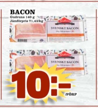 Matdax Gudruns Baconskivor erbjuda
