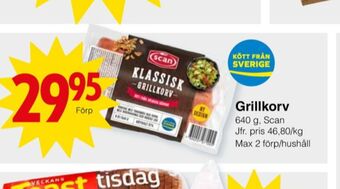Matöppet Scan Grillkorv erbjuda