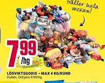 ÖoB Lösviktsgodis - max erbjuda