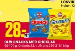 ÖoB OLW Snacks med choklad erbjuda
