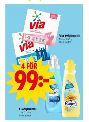 Matöppet Via Tvättmedel pulver erbjuda