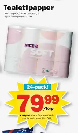 Pekås Toalettpapper, Medlemspris erbjuda