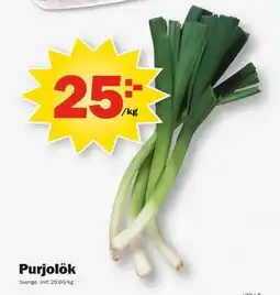 Pekås Purjolök, SEK 25 erbjuda