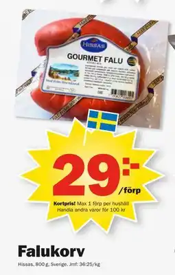 Pekås Falukorv, Medlemspris erbjuda