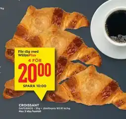 Willys CROISSANT, Medlemspris erbjuda