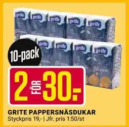 ÖoB GRITE PAPPERSNÄSDUKAR, SEK 30 erbjuda