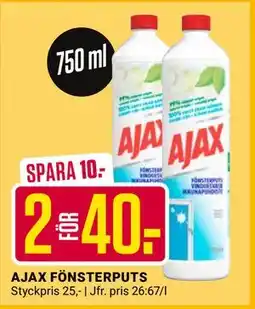 ÖoB AJAX FÖNSTERPUTS, SEK 40 erbjuda