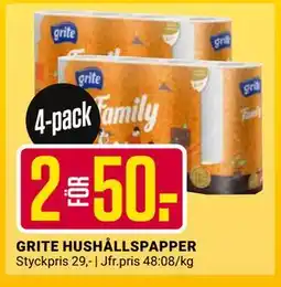 ÖoB GRITE HUSHÅLLSPAPPER, SEK 50 erbjuda
